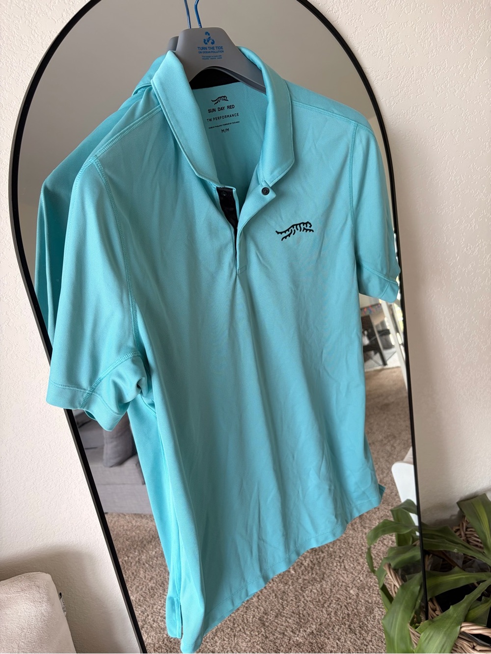 Sun Day Red Men's Aqua Performance Polo